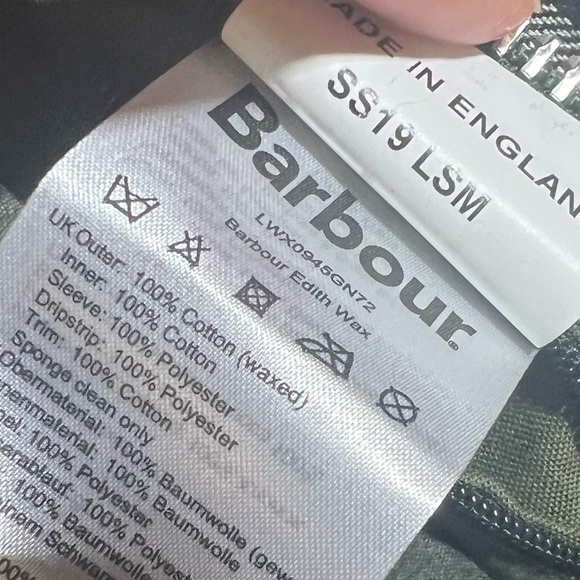 Barbour by AlexaChung Green Edith Waxed Jacket US 10 - Picture 13 of 14